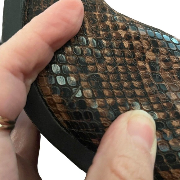 Steve Madden Levile Ankle Boots Snake Print Faux Leather - Picture 7 of 9